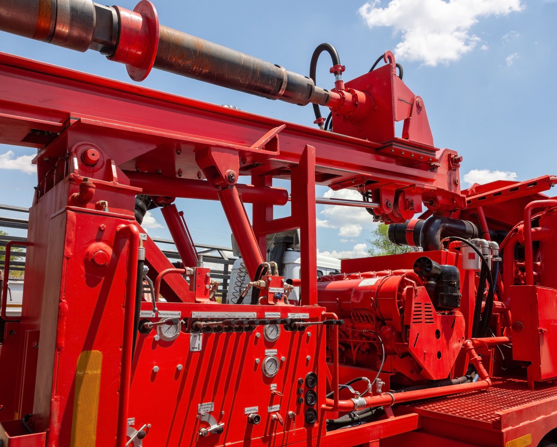 rig drilling equipment to dig well on location for fresh water